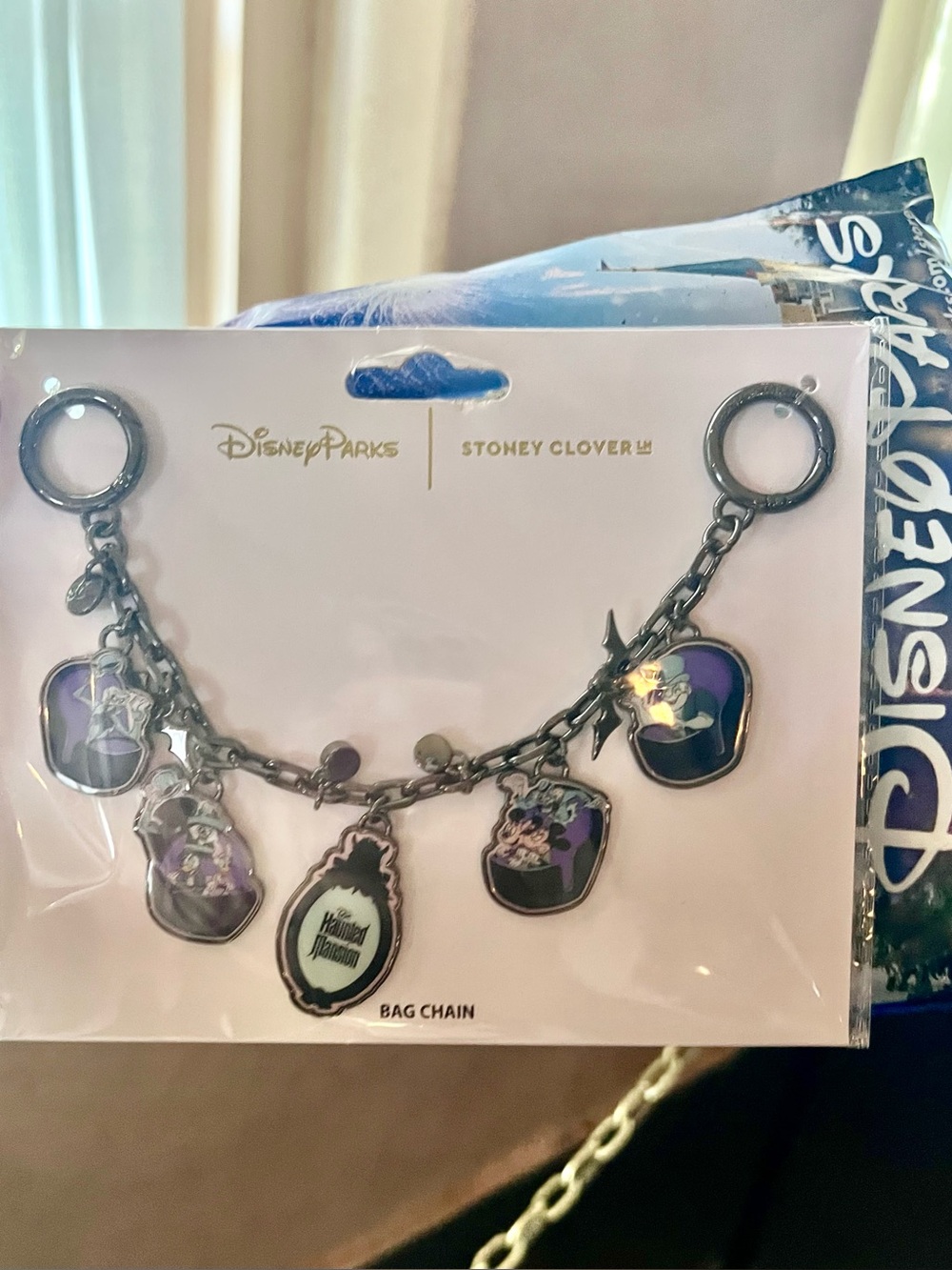 Disney Stoney Clover Haunted Mansion Bag Charm Chain  NEW